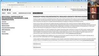 Info Session: CEGU Redekop Environmental Research Grants for Ph.D. Students