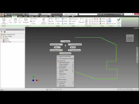 Autodesk Inventor 2015 Tutorial | Sketch Duplication