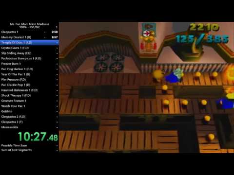 Ms. Pac-Man: Maze Madness 100% Speedrun in 4:06:58 (4:00:51 IGT)