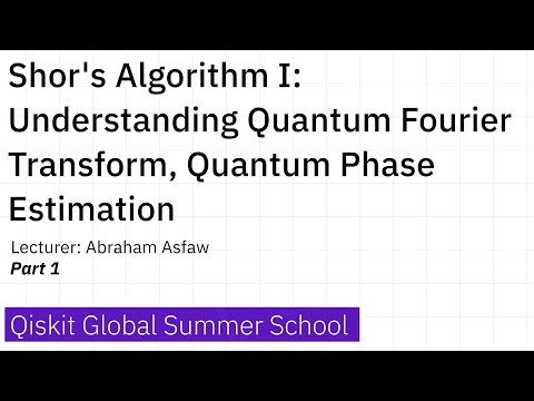 7. Shor's Algorithm I: Understanding Quantum Fourier Transform, Quantum Phase Estimation - Part 1
