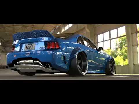 Slammed Ford Mustang body kit saleen
