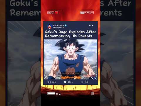 Goku’s Rage Explodes After Remembering His Parents #dragonball