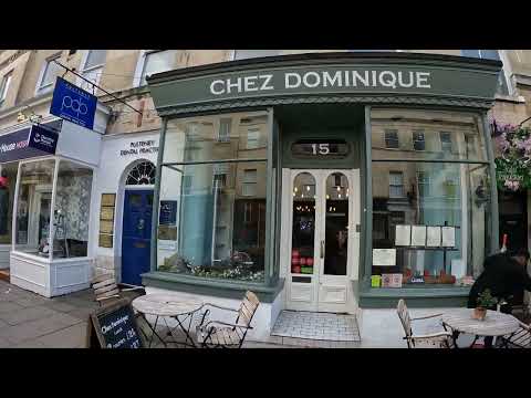 Walking Over Pulteney Bridge in Bath, England