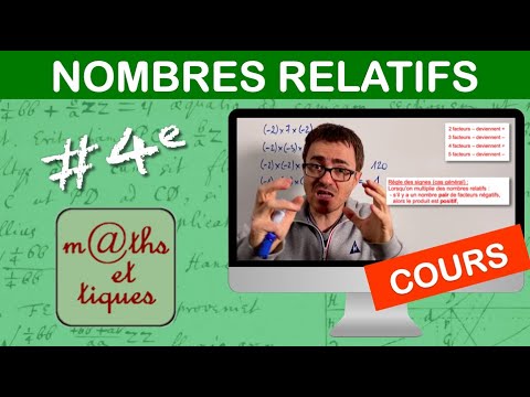 LE COURS : Les nombres relatifs - Quatrième