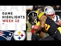 Patriots vs. Steelers Week 15 Highlights | NFL 2018