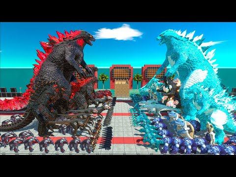 Dark Devil Monster War - Team Legendary Devil Godzilla 2014 VS Team Ice Godzilla Form Shimo - ARBS