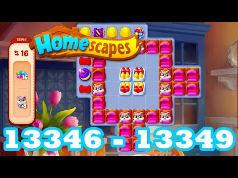 Homescapes Level 13346 - 13349 HD 3 - match puzzle Gameplay | android | IOS | 13347 | 13348