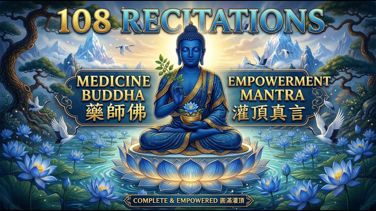 超殊胜【藥師灌頂真言 108遍】Medicine Buddha Mantra | Eliminate Pain & Protect Health