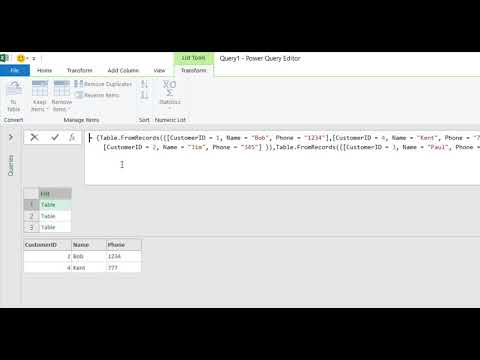 PowerQuery M Language   Table Combine
