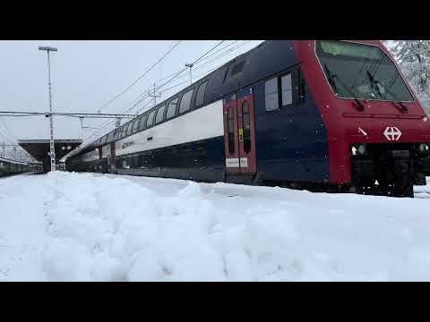 SBB S9 Uster - Rafz in Bülach im Schnee