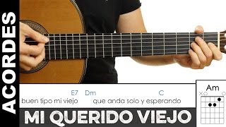 Como tocar Mi Querido Viejo de Piero en guitarra Acordes para guitarra tutorial de  guitarraviva