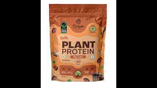 Plant-Based Protein Powder.   Origin Nutrition 100% Natural Vegan Protein Powder
