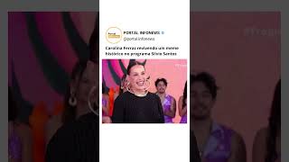 Carolina Ferraz revivendo um meme histórico no programa Silvio Santos #tv #silviosantos