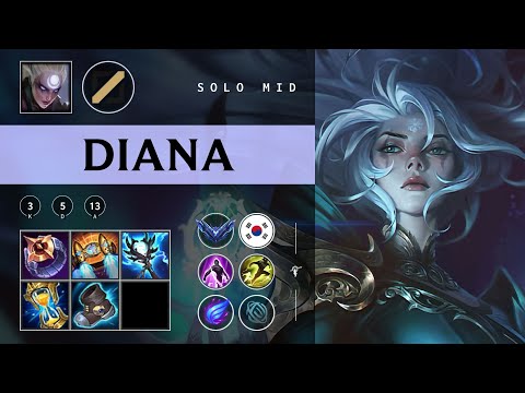Diana Mid vs Galio - KR Diamond Patch 25.23