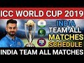 ICC World Cup 2019 India All Matches Schedule Venues Fixture Date Time World Cup 2019 Info