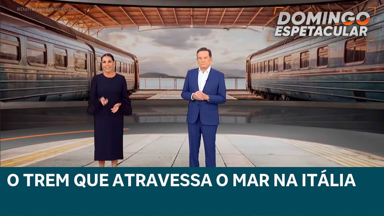 Conheça o trem que entra em um navio para atravessar o mar na Itália | DOMINGO ESPETACULAR