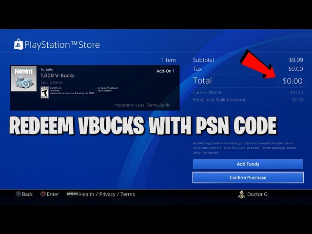 How To Redeem Fortnite V Bucks Code On Ps4