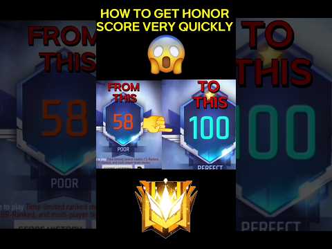 HOW TO INCREASE 10 HONOR SCORE IN 10 SEC 😱||FREE FIRE SECRET TRICK ||#shorts #short