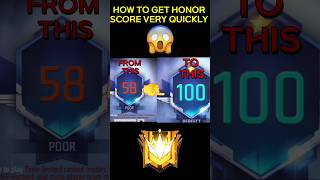 HOW TO INCREASE 10 HONOR SCORE IN 10 SEC 😱||FREE FIRE SECRET TRICK ||#shorts #short