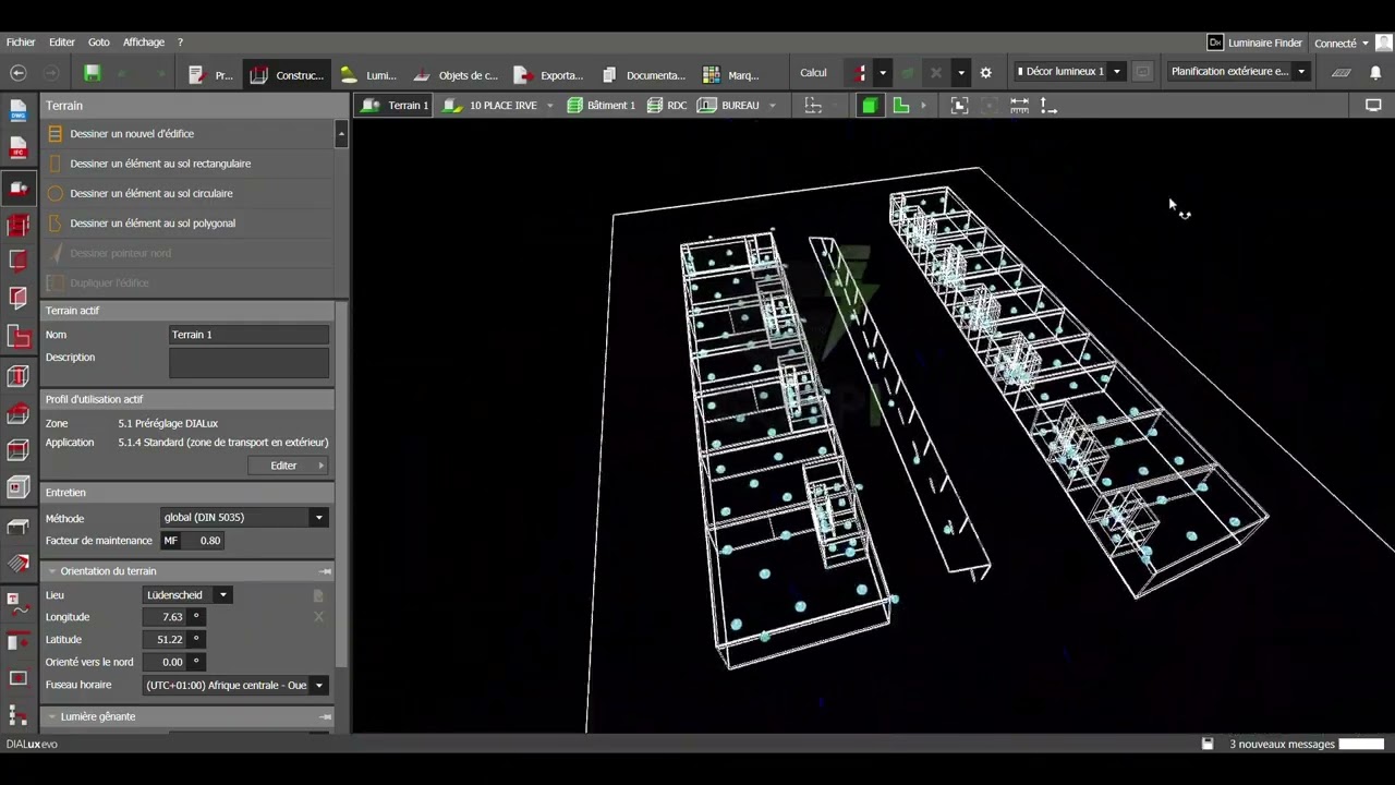 Projet d'éclairage logistique