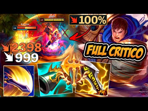 *OP* GAREN JUNGLE 100% DE CRÍTICO COM A BUILD MAIS ROUBADA DO PATCH