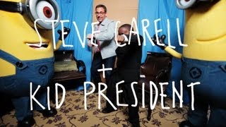 KID PRESIDENT talks to STEVE CARELL about DESPICABLE ME 2!
