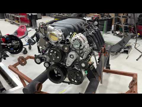 Test Fitting the 7.3L Godzilla Engine in the Mk5 Roadster