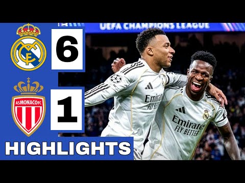 ⚪️Real Madrid vs Monaco (6-1) Extended HIGHLIGHTS | UEFA Champions League