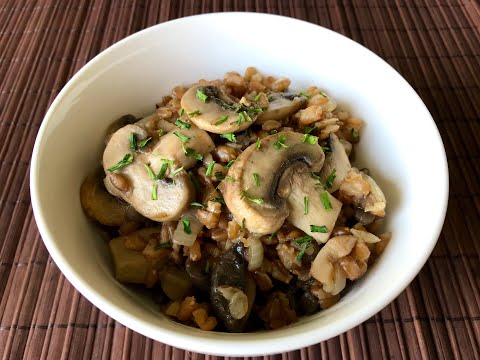 Spelt mushrooms rizotto