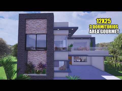 CASA DE 2 PISOS 12X25 - 3 Dormitorios,area gourmet,piscina (RVL CASAS)