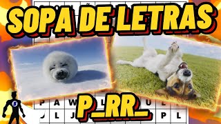 SOPA DE LETRAS / ADIVINA Y ENCUENTRA EL ANIMAL POR SU NOMBRE INCOMPLETO
