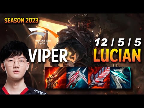 HLE Viper LUCIAN vs VARUS ADC - KR Ranked