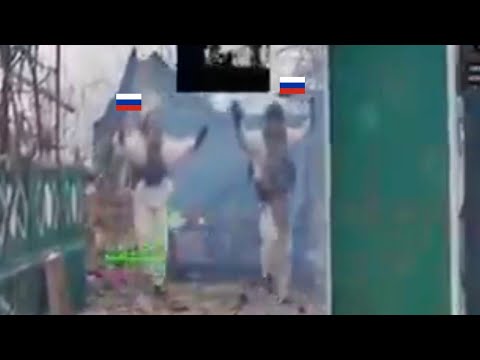 3 Russian troops surrender to an Ukrainian ground robot.