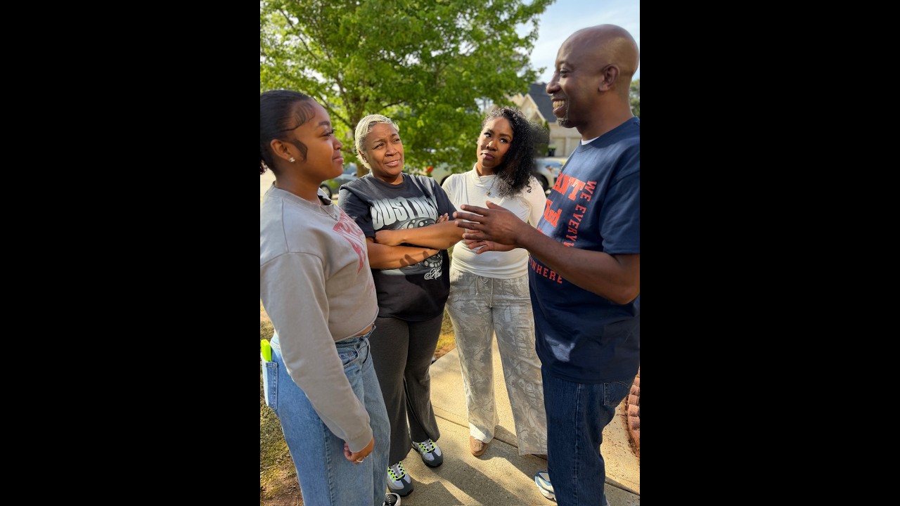 When the family rushes outside to check on Torrie!