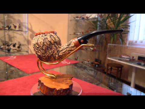 Briar pipe Tom Spanu cork bent apple freehand 9mm -  eBay item number: 400774769987