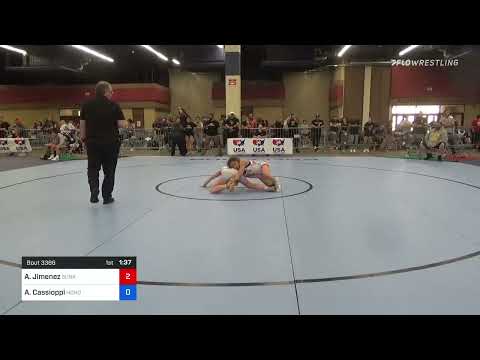 49 Kg Quarterfinal - Audrey Jimenez, Sunkist Kids Wrestling Club Vs Angelina Cassioppi, Hononegah