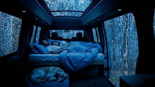 Som de chuva. Chuva forte na janela para adormecer rapidamente | Vibrações relaxantes de um dia