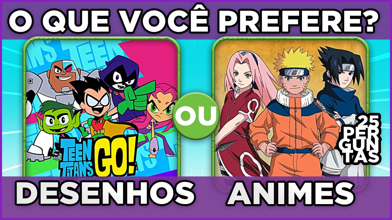 🔄 O QUE VOCÊ PREFERE DESENHO OU ANIME jogo das escolhas | Edição Diversos #1