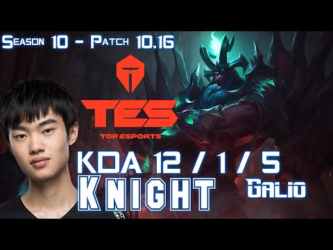 TES Knight GALIO vs AKALI Mid - Patch 10.16 KR Ranked