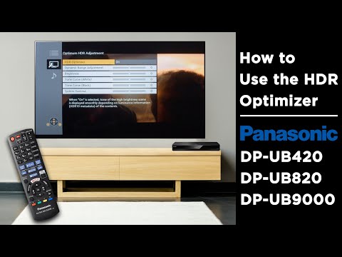 How to Use the HDR Optimizer | Panasonic UB420, UB820, UB9000