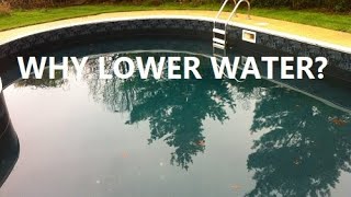 Do You Need To Lower Pool Water Level For Winterizing?