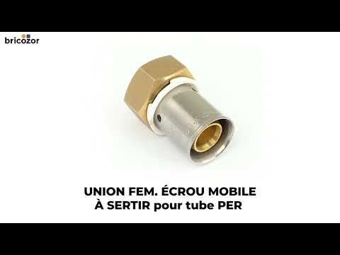 Raccord PER à sertir - Union femelle à écrou mobile BOUTTÉ