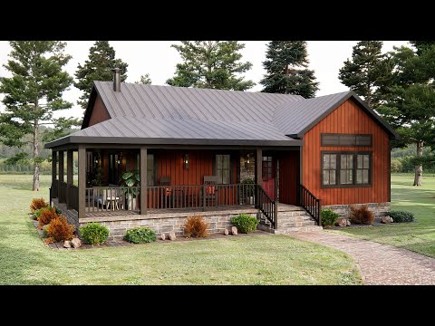38' x 42' (13x12m) STUNNING Cottage House With 2 Bedroom | Cozy & Perfect!!! | House Design Idea