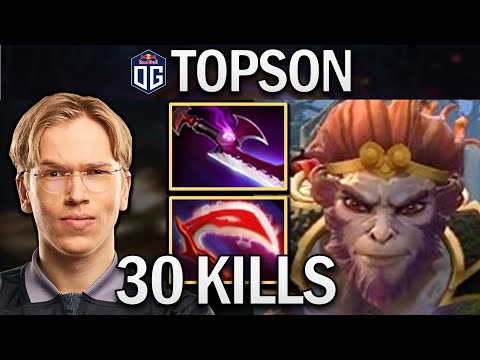 OG.TOPSON MONKEY KING WITH 30 KILLS - DOTA 2 7.29 GAMEPLAY