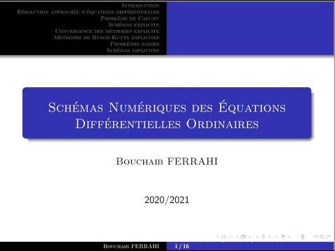 Schémas Numériques Séance 3