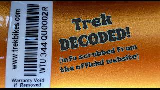 Trek Serial Number Date Codes Explained