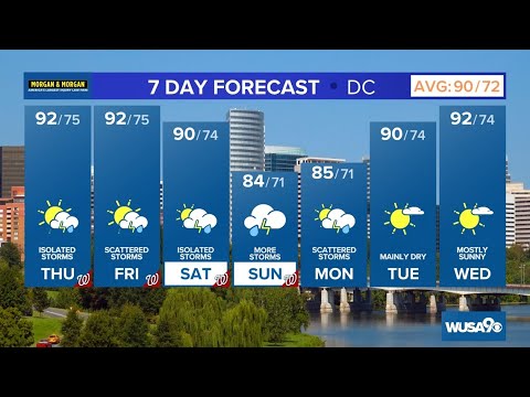 DMV Morning Forecast: July 6, 2023 -- Another hot and humid day with storms Thursday