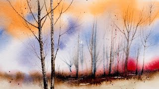 Warm & Dreamy Watercolor Landscape | Relaxing Painting