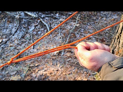 Bester Abspannknoten | Fuhrmannsknoten für Tarpaufbau | Bushcraft und Survival | Truckers Hitch