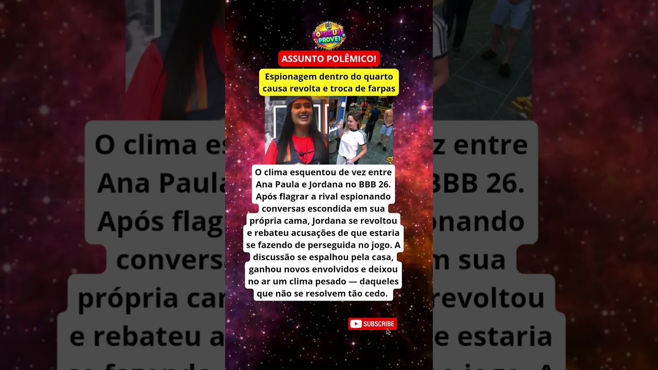 Espionagem dentro do quarto causa revolta e troca de farpas  #bbbnoticias #fofoca